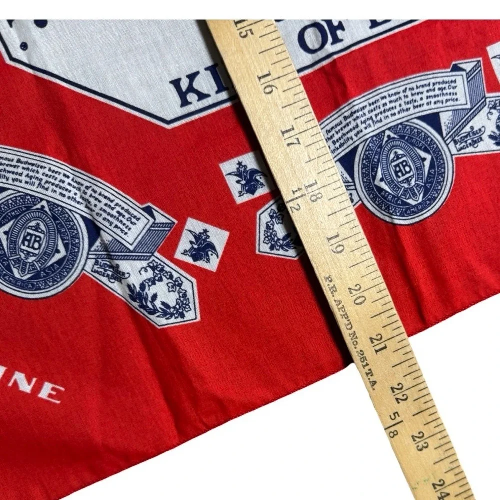Budweiser Bandana Unisex OS Red Good Vintage King of Beers Made in USA RN 15187